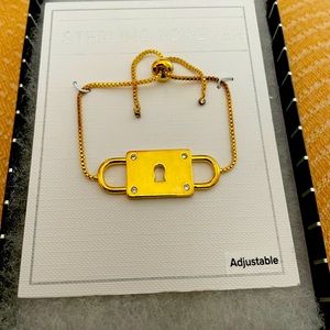 NEW. STERLING FOREVER gold plated sterling silver bracelet